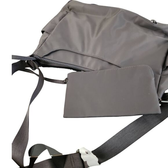 BAGGALLINI West Village Hobo Messenger Crossbody Purse Bag Gray New With Tags!